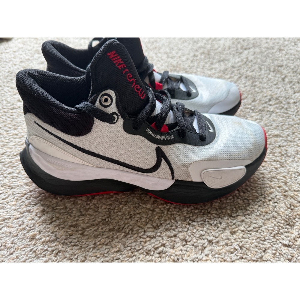 Nike Renew Elevate 3 Basketball Shoes White Black Red DD9304-100 Mens Size 7